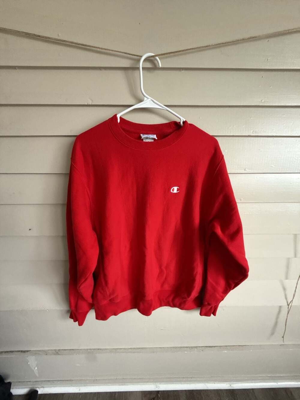 Champion Reverse Weave Sweatshirt Size Medium Red Crewneck